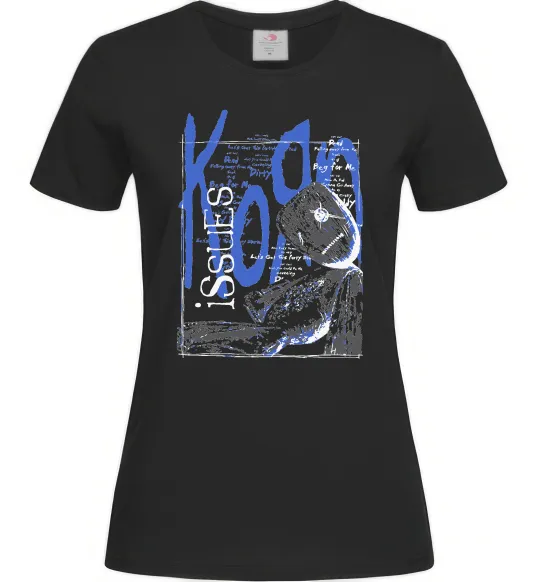 Женская футболка KoЯn issues Черный фото