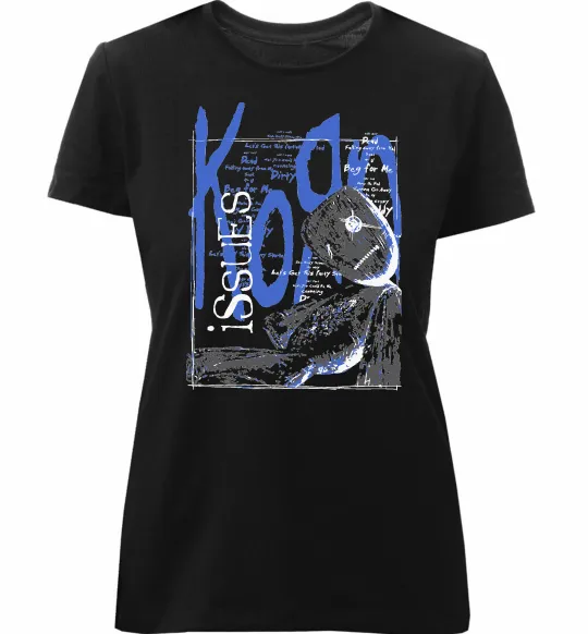 Женская премиум футболка KoЯn issues Черный фото