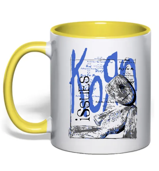 Чашка с цветной ручкой KoЯn issues Солнечно желтый фото