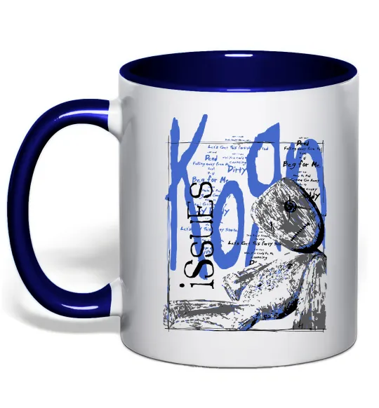 Чашка с цветной ручкой KoЯn issues Глубокий темно-синий фото