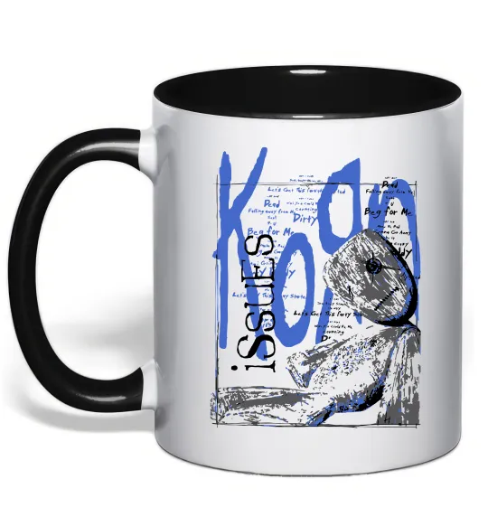 Чашка с цветной ручкой KoЯn issues Черный фото