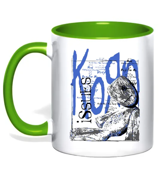 Чашка с цветной ручкой KoЯn issues Зеленый фото