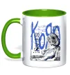 Чашка с цветной ручкой KoЯn issues Зеленый фото