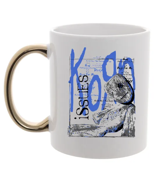 Чашка с цветной ручкой KoЯn issues Золото фото