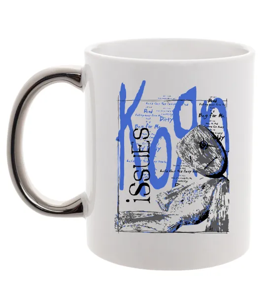 Чашка с цветной ручкой KoЯn issues Серебро фото