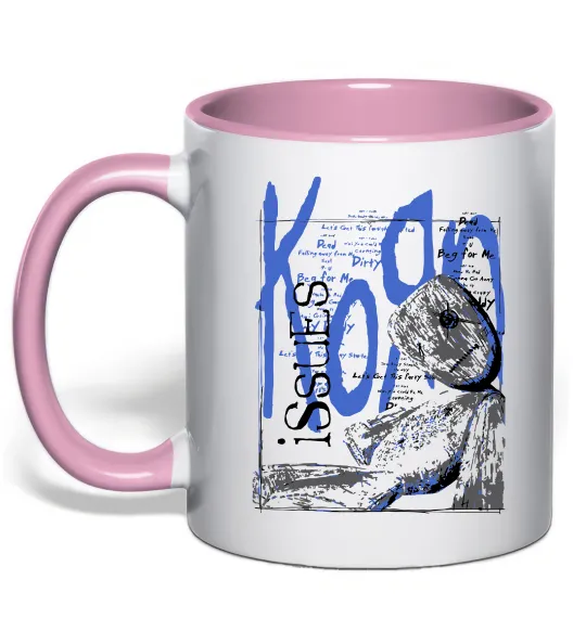 Чашка с цветной ручкой KoЯn issues Нежно розовый фото