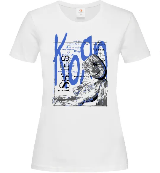 Женская футболка KoЯn issues Белый фото