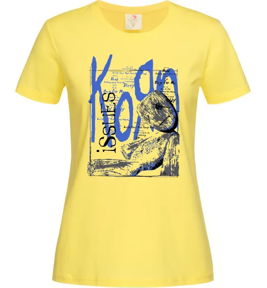 Женская футболка KoЯn issues Лимонный фото