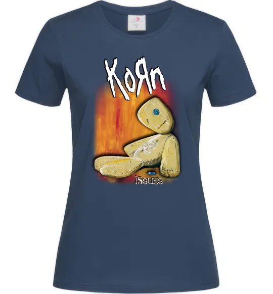 Жіноча футболка Issues Korn Темно-синій фото