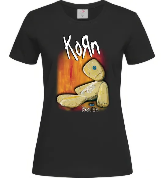 Жіноча футболка Issues Korn Чорний фото
