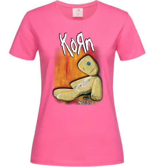 Жіноча футболка Issues Korn Яскраво-рожевий фото