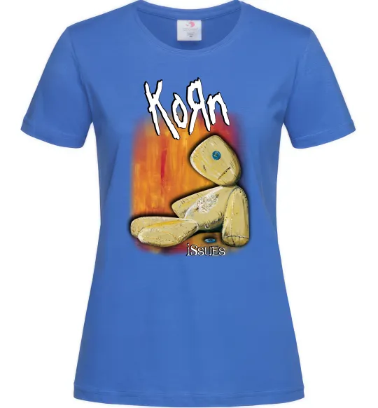 Жіноча футболка Issues Korn Яскраво-синій фото
