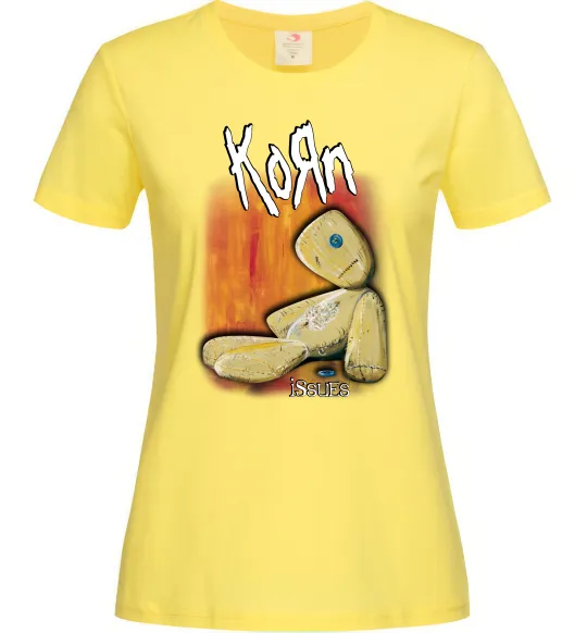 Жіноча футболка Issues Korn Лимонний фото