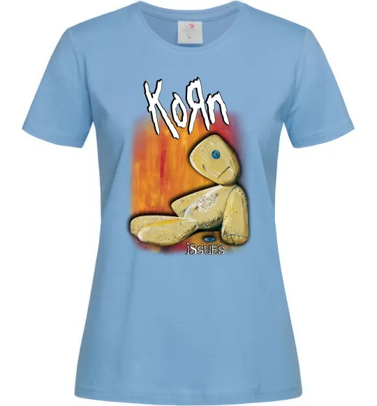 Жіноча футболка Issues Korn Блакитний фото
