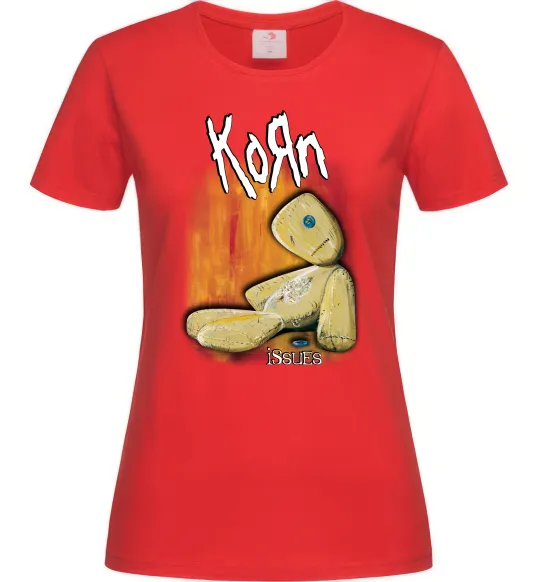 Жіноча футболка Issues Korn Червоний фото