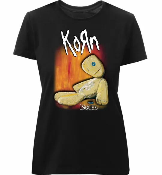 Женская премиум футболка Issues Korn Черный фото