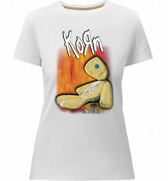 Женская премиум футболка Issues Korn Белый фото