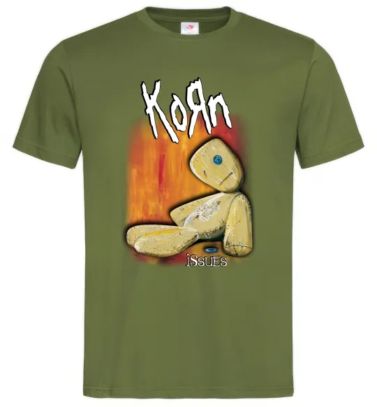 Мужская футболка Issues Korn Оливковый фото