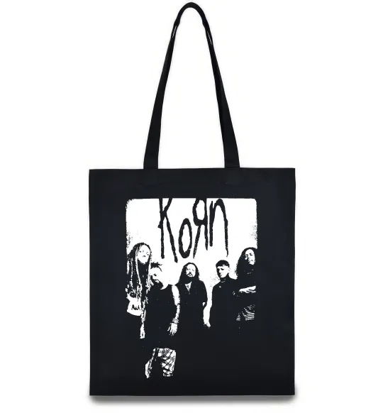 Еко-сумка Korn band Чорний фото