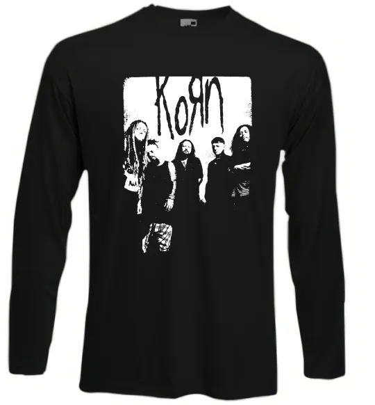 Лонгслів Korn band Чорний фото