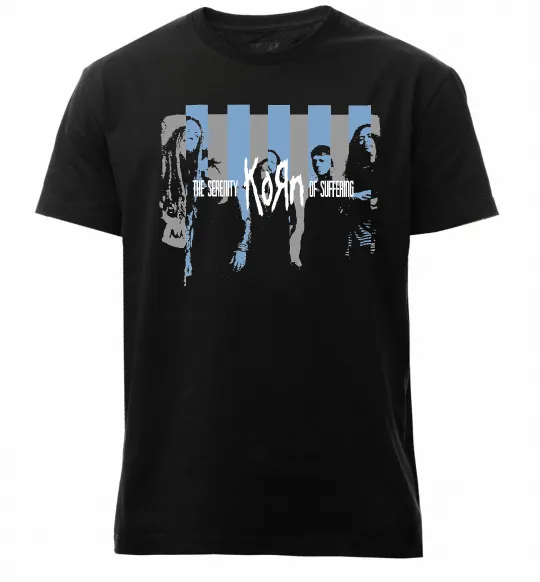 Мужская премиум футболка The serenity of suffering Черный фото