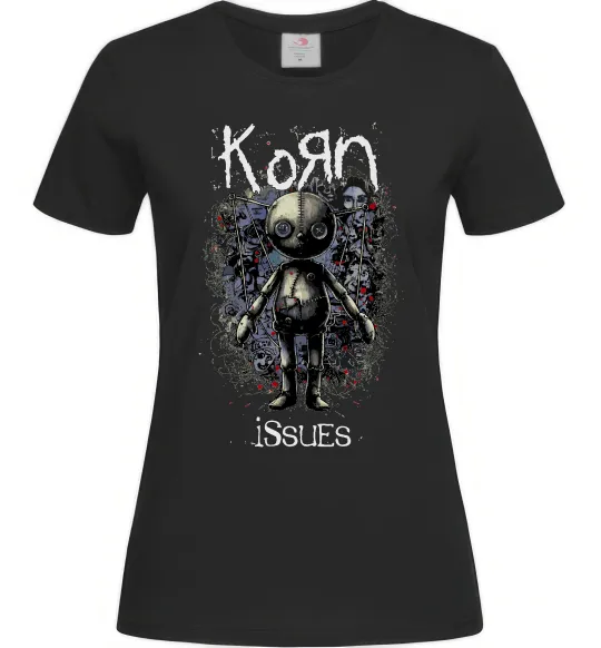 Женская футболка KoRn issues Черный фото