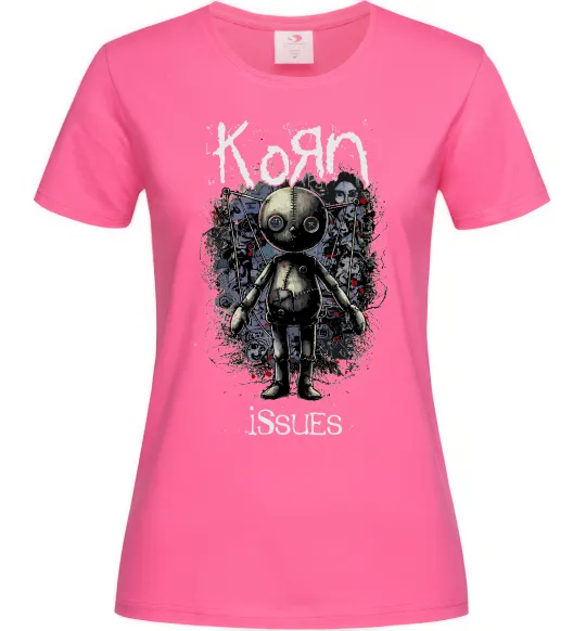 Женская футболка KoRn issues Ярко-розовый фото
