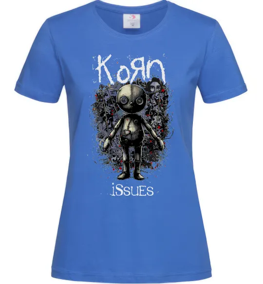 Женская футболка KoRn issues Ярко-синий фото