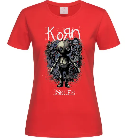 Женская футболка KoRn issues Красный фото