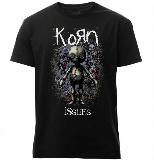 Мужская премиум футболка KoRn issues Черный фото