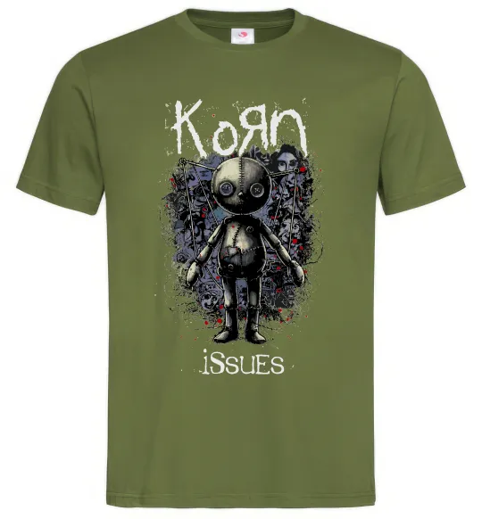 Мужская футболка KoRn issues Оливковый фото