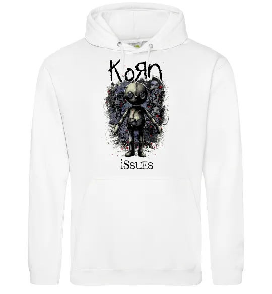 Чоловіча толстовка (худі) KoRn issues Білий фото