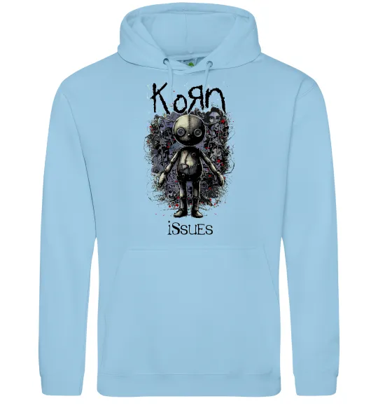 Чоловіча толстовка (худі) KoRn issues Блакитний фото