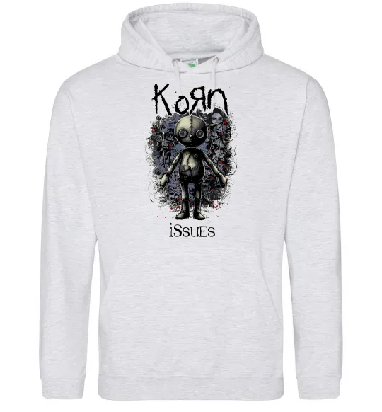 Женская толстовка (худи) KoRn issues Серый меланж фото