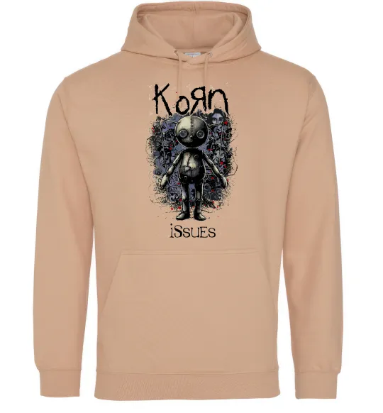 Женская толстовка (худи) KoRn issues Песочный фото