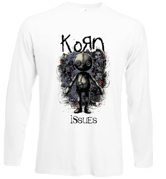 Лонгслів KoRn issues Білий фото