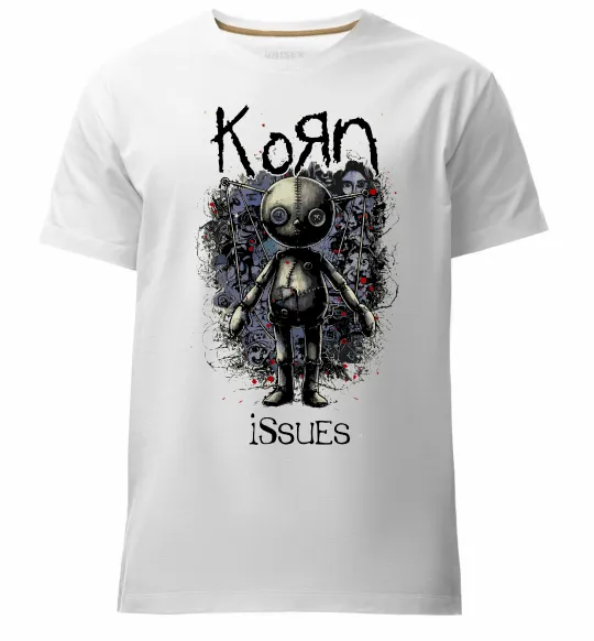 Мужская премиум футболка KoRn issues Белый фото