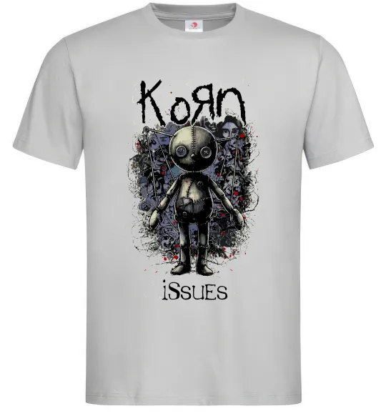 Мужская футболка KoRn issues Серый фото
