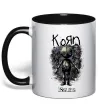 Чашка с цветной ручкой KoRn issues Черный фото