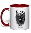 Чашка с цветной ручкой KoRn issues Красный фото