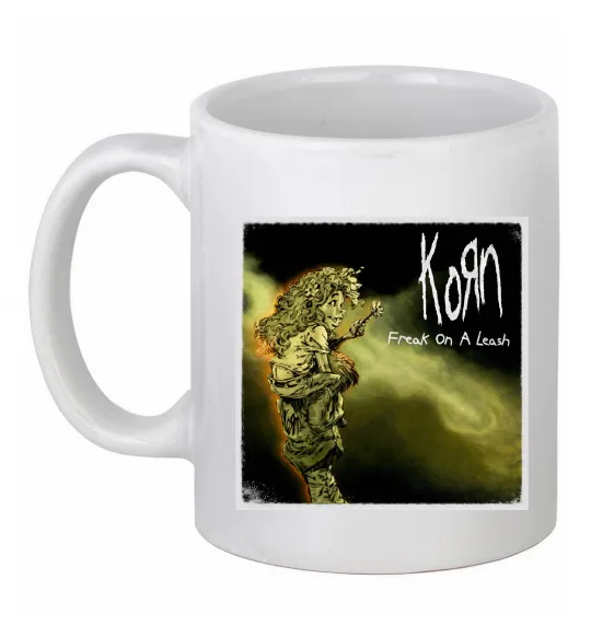 Чашка керамічна Корн Freak on the leash Білий фото