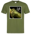 Мужская футболка Корн Freak on the leash Оливковый фото