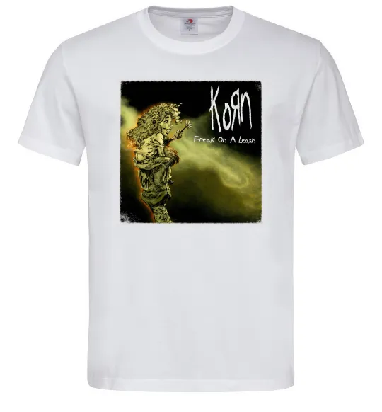 Мужская футболка Корн Freak on the leash Белый фото