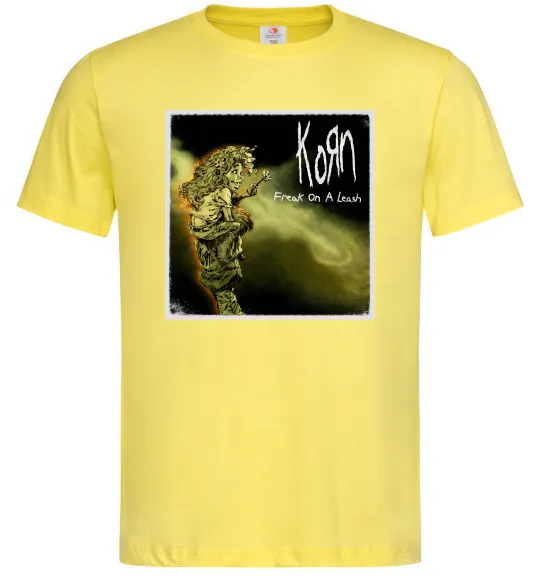 Мужская футболка Корн Freak on the leash Лимонный фото