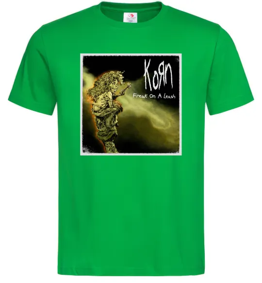 Мужская футболка Корн Freak on the leash Зеленый фото