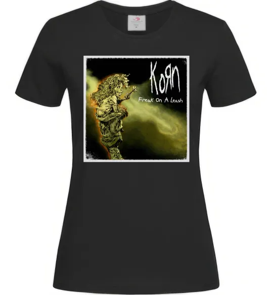 Жіноча футболка Корн Freak on the leash Чорний фото