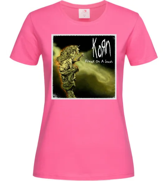 Жіноча футболка Корн Freak on the leash Яскраво-рожевий фото