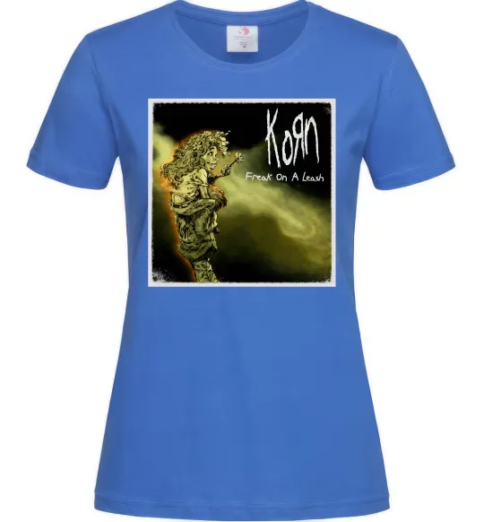 Жіноча футболка Корн Freak on the leash Яскраво-синій фото