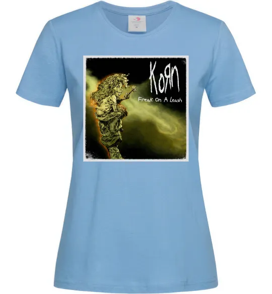 Жіноча футболка Корн Freak on the leash Блакитний фото