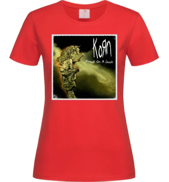 Жіноча футболка Корн Freak on the leash Червоний фото